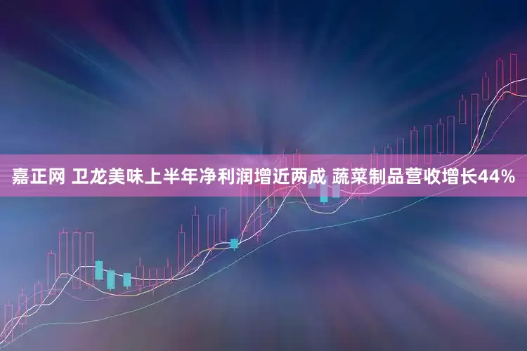 嘉正网 卫龙美味上半年净利润增近两成 蔬菜制品营收增长44%