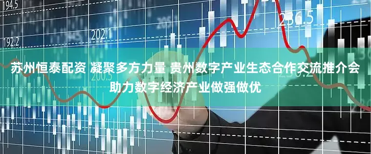 苏州恒泰配资 凝聚多方力量 贵州数字产业生态合作交流推介会助力数字经济产业做强做优